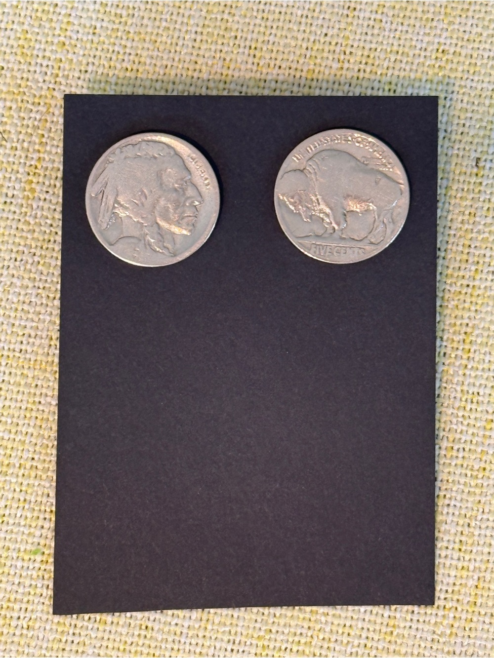 Indian Head Buffalo Nickel VINTAGE Coin Jewelry Stud EARRINGS! Heads/Tails Gift